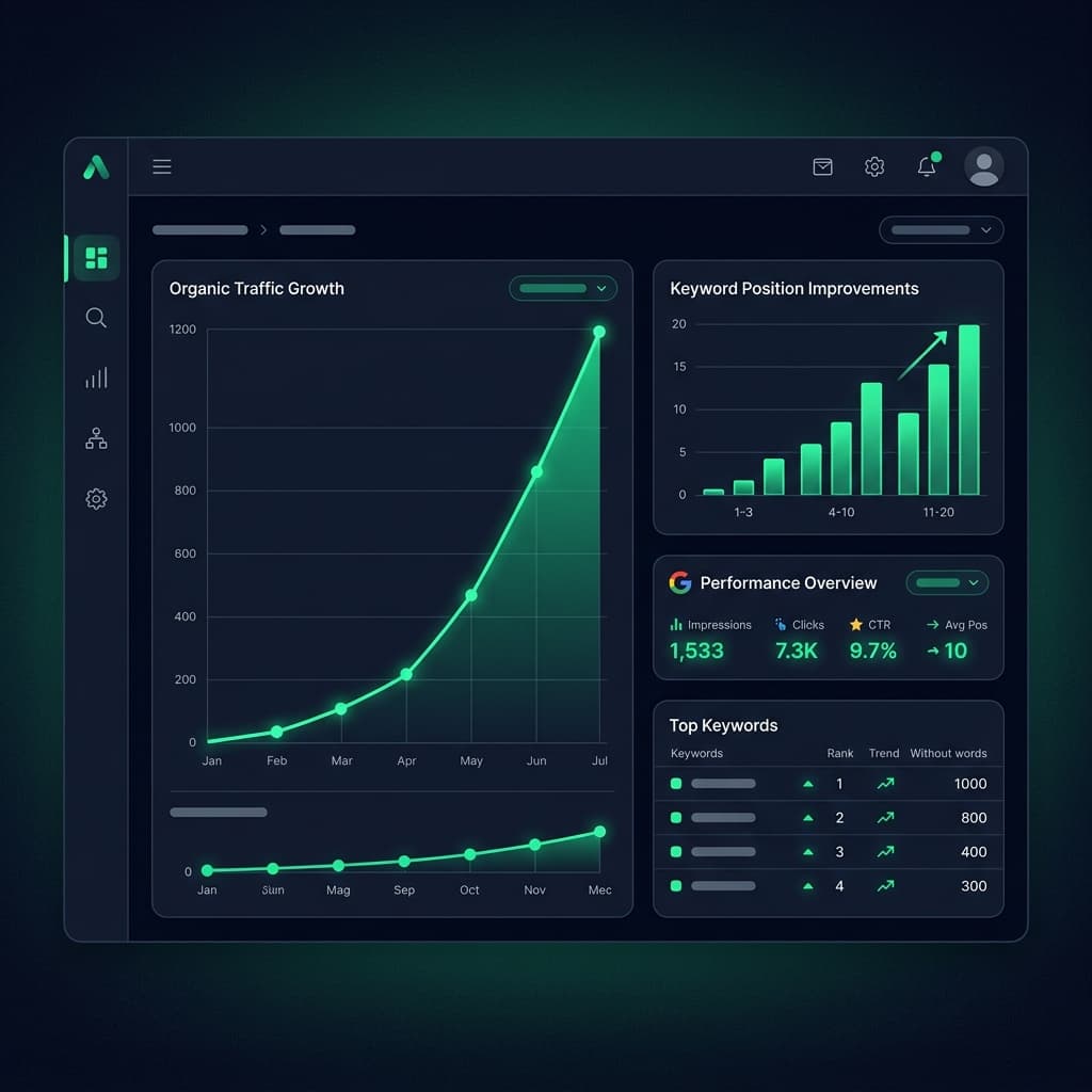 Search Engine Growth Dashboard Analytics
